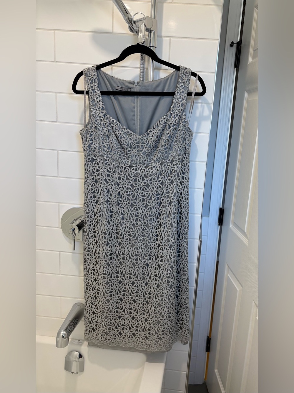 Anne Klein Elegant Silvery Dress